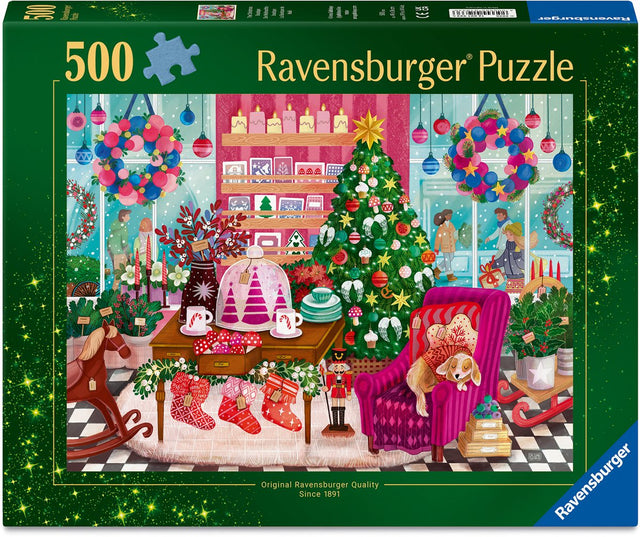 Ravensburger de kerstboetiek - kerst legpuzzel - 500 stukjes