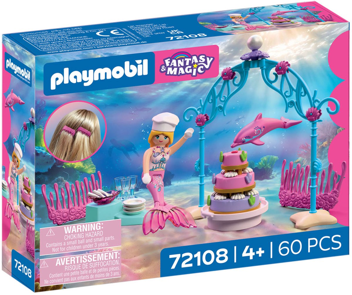 Playmobil onderwater bruiloft buffet magisch speelgoed met dolfijn.