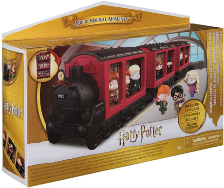 Zauberwelt Harry Potter, Micro Magic Moments Hogwarts Express Tragetasche für Sammelfiguren mit 3 Figuren