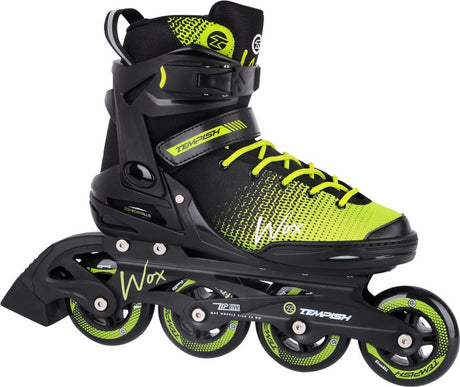 Tempish Wox 84 Inline-Skates für Erwachsene – 4 x 84 mm Rollen – Fitness-Inline-Skates – Schwarz Grün – Größe 41