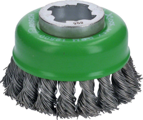 Bosch 2608620729 X-Lock-Schüsselbürste mit geflochtenem Draht – Edelstahl – 0,5 x 75 mm