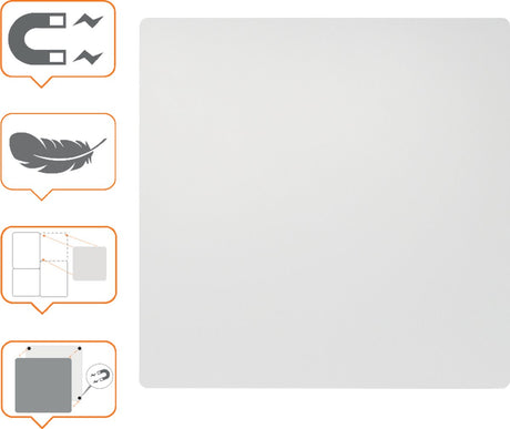 Nobo Whiteboard 450x450mm, magnetisch, rahmenlos, modular