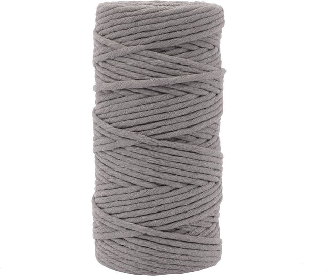 Vaessen Creative Makramee-Seil – dunkelgrau – 3 mm x 100 m
