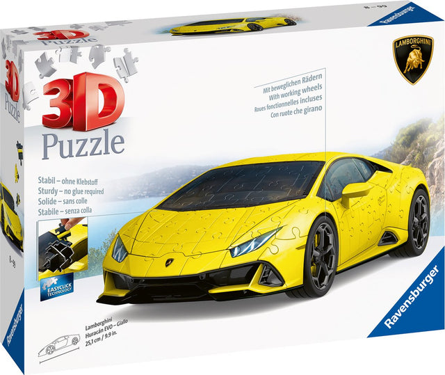 Ravensburger 3D -Puzzle Lamborghini Huracan Evo Giallo, 108st.