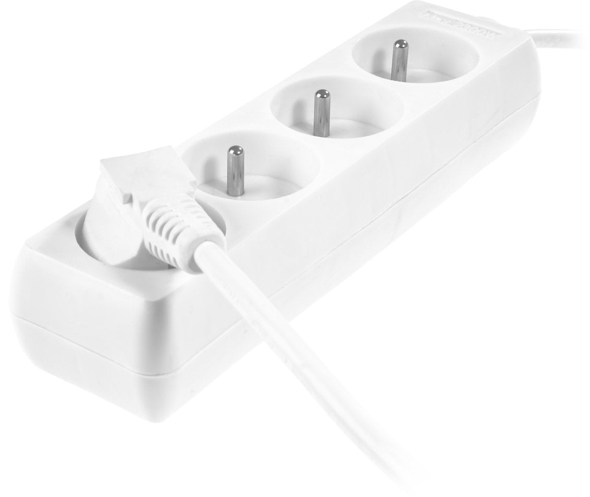 Awtools - verlengsnoer - 4 stopcontacten - 1,5m - met aarde - wit