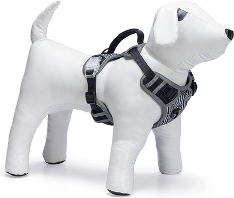 Beeztees Hundegeschirr Sicherheitsausrüstung Parinca Premium Y-Geschirr – Hundegeschirr – LED – Nylon – Schwarz – 40–61 cm x 20 mm