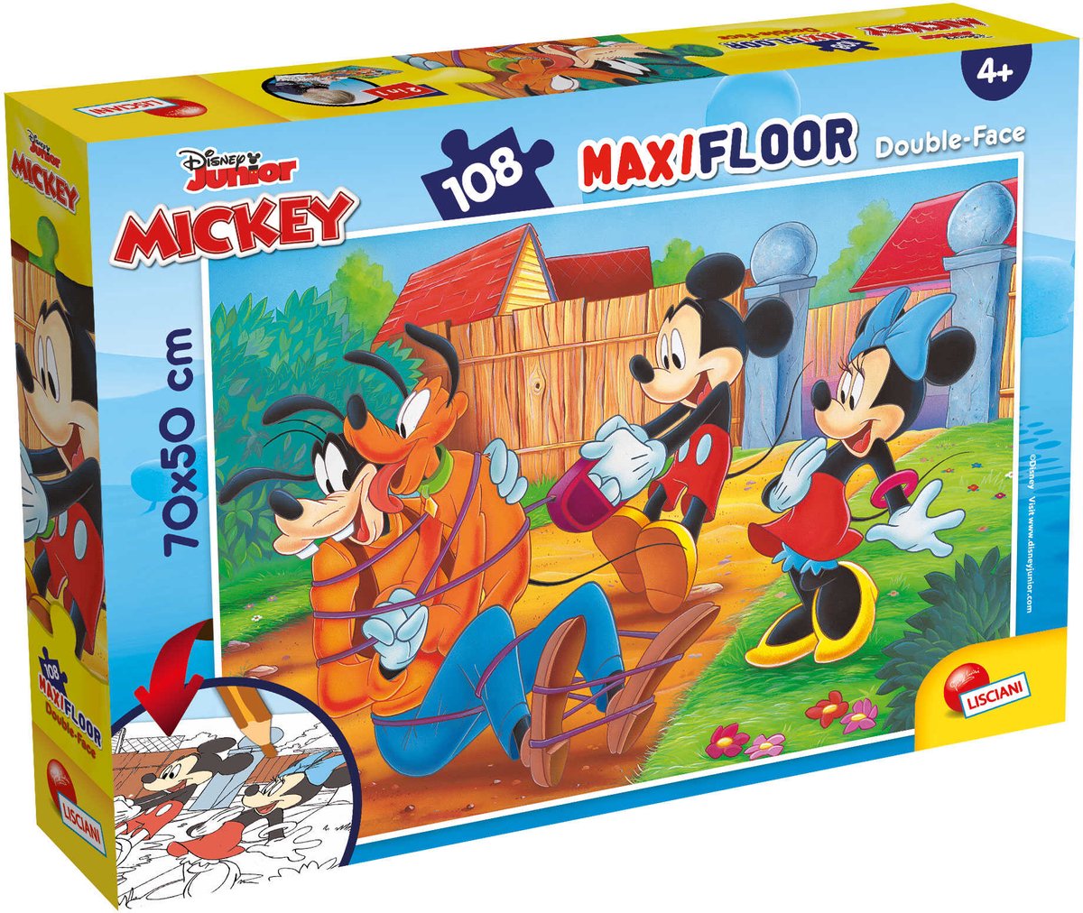 Lisciani Disney Puzzle DF Maxi Floor 108 Mickey, meine Freunde