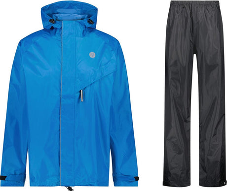 Agu Passat Regenanzug Essential – 2-teilig – wasserdicht (5.000 mm) – winddicht – reflektierend – blau – xxl