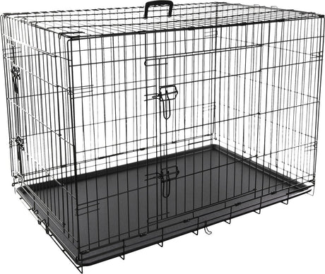 Flamingo-Bank mit 2 Türen – 109 x 70 x 76 cm schwarz