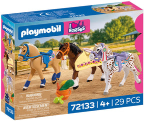 Playmobil horses drie verzamelpaarden - 72133