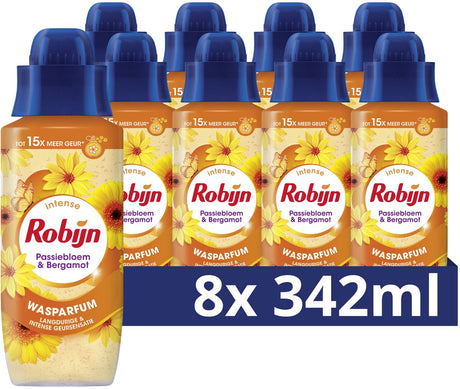 Robijn intense wasparfum - passiebloem bergamot - 8 flessen x 342 ml