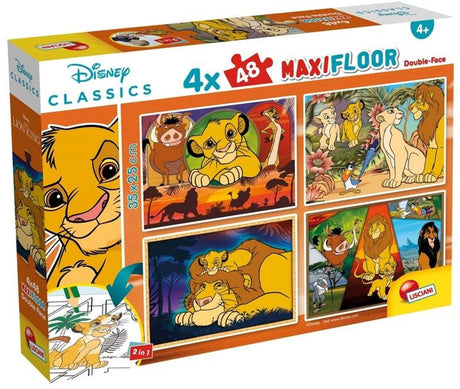 Lisciani Disney Puzzle Maxifloor 4 x 48 König der Löwen