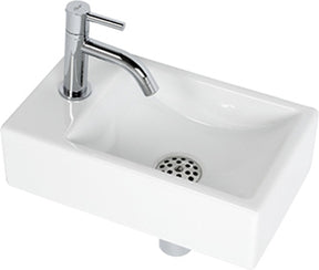 Plieger Austin Springbrunnen-Set – WC-Springbrunnen-Set – Springbrunnen-Set links – Keramik – inkl. Wasserhahnsiphon – weiß