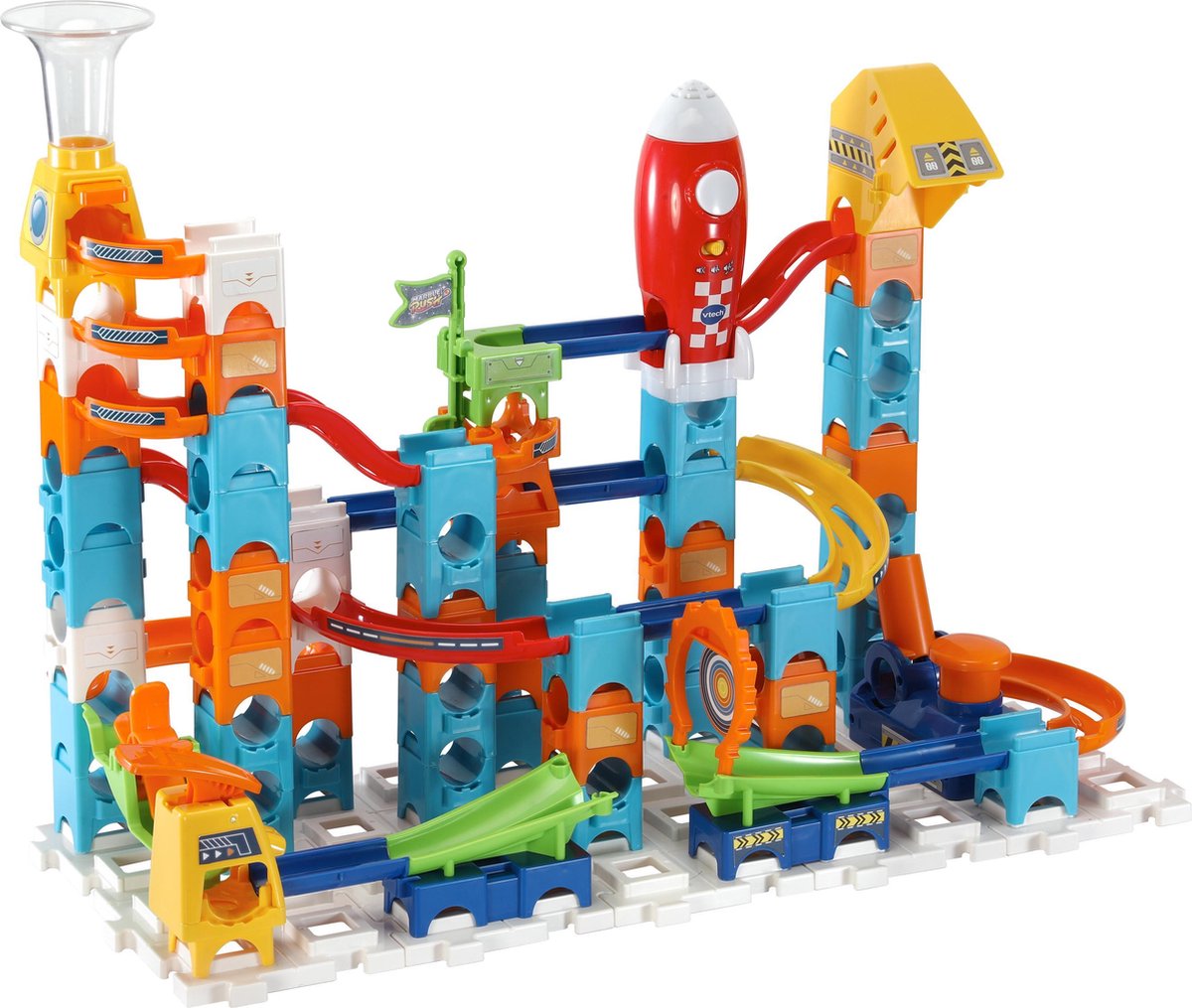 Vtech Marble Rush Rocket Set elektronische M100e Murmelbahn – 79 Teile – inkl. 10 Murmeln mit Licht- und Soundeffekten - Geschenk - Spielzeug 3 bis 12 Jahre