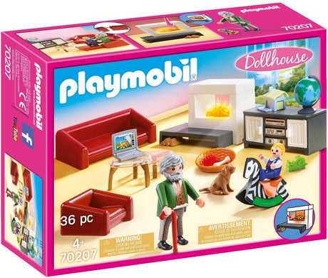 Playmobil -Puppenhaus Wohnzimmer mit Kamin 70207