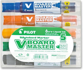 Pilot V-Board Master – Whiteboard-Marker 5er-Set – mittlere Rundspitze