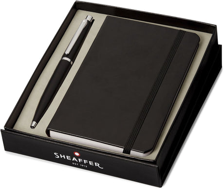 Sheaffer Kugelschreiber – VFM G9405 – Mattschwarz – Geschenkset mit A6-Notizbuch
