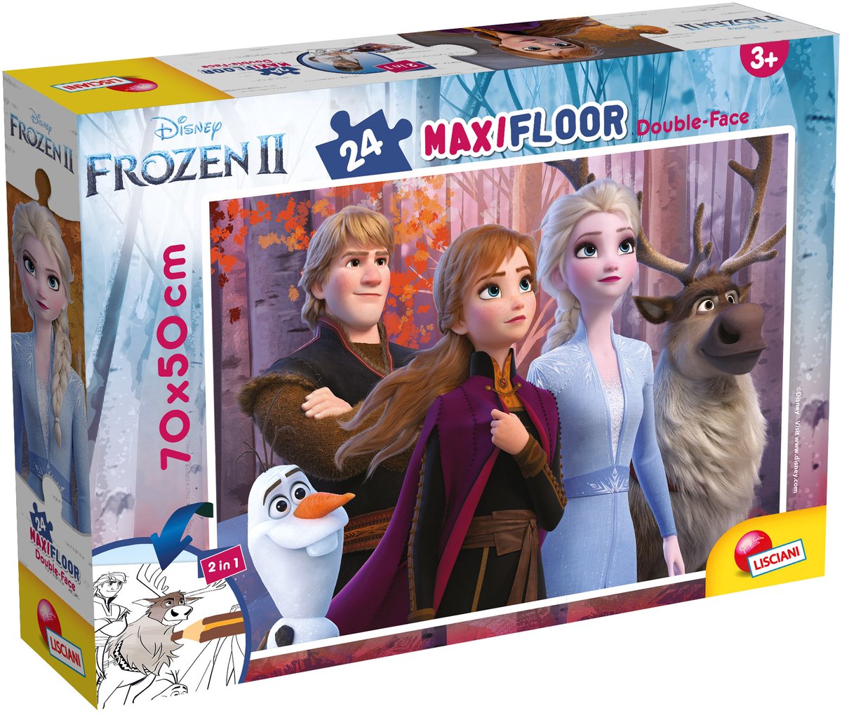 Lisciani - Frozen 2 - Double Face - Puzzle Maxifloor - 24 Teile