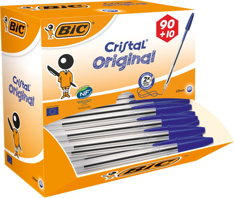 Kugelschreiber Cristal Medium 0,4 mm 100 Stück blau