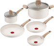 Tefal Cera Bright On - Keramikpfannenset - 5-teilig - Beige - PFA-frei - für Induktion geeignet