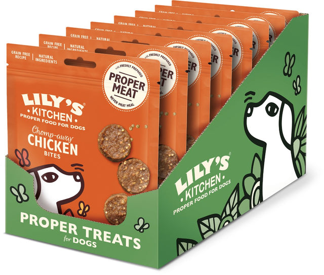 Lily's Kitchen – Hundesnacks – Hühnchenbisse zerkleinern – Hühnchen – 8 x 70 g