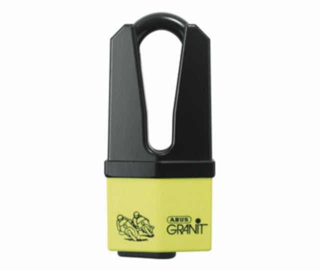Abus Motorradschloss Scheibenbremsschloss - 37 60 Granit™ Quick - Sicherheitsstufe 15 - Gelb - geeignet für Motorräder - Roller