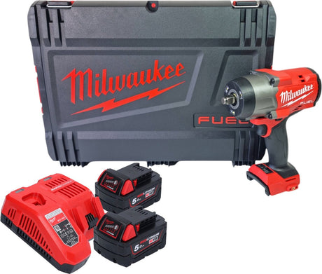 Milwaukee M18 FHIW2F12-502X Akku-Schlagschrauber 18 V 1491 Nm 1 2 (4933492783) bürstenlos + 2x Akku 5,0 Ah + Ladegerät + HD-Box
