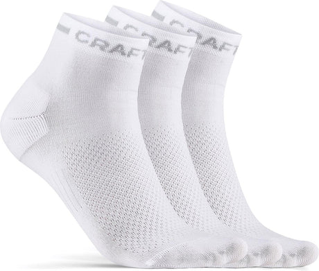 Craft Active Mid Sock 3er-Pack Unisex-Sportsocken – Weiß