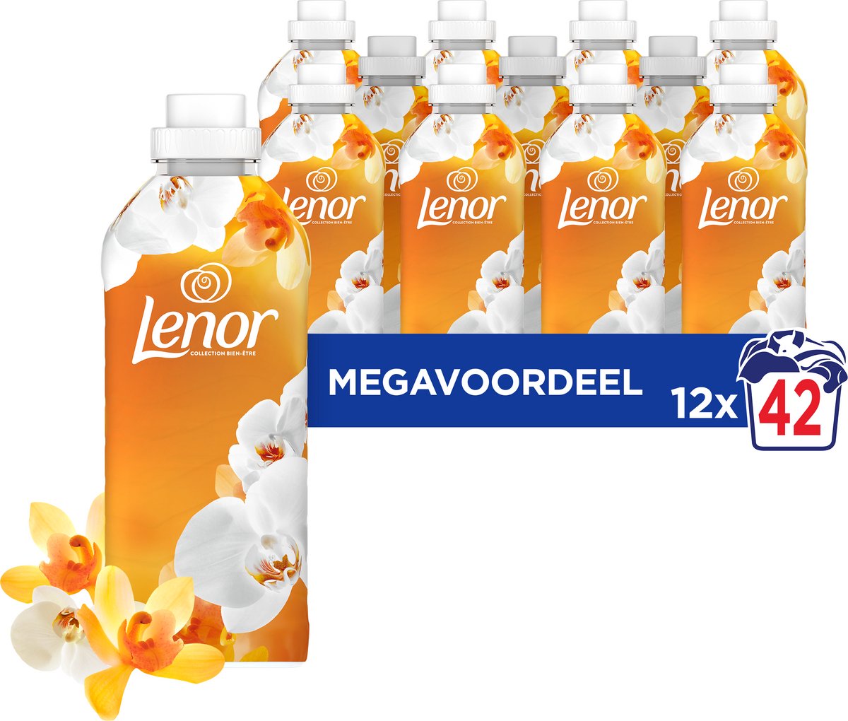 Lenor Weichspüler Amber Orchidee – 12 x 42 Wäschen