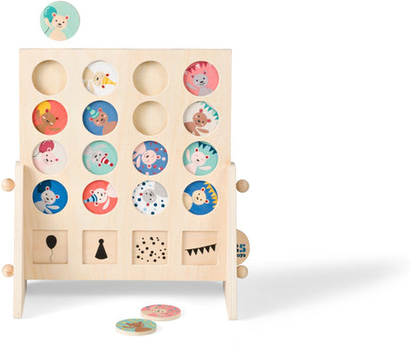Bs toys sorteer de beren - houten educatief speelgoed vanaf 5 jaar - sorteerspel met 16 berenchips 3 houten opdrachtkaarten - denkspel voor kinderen - oefent observeren, sorteren, kleuren verschillen herkennen - kinderspeelgoed voor 1-2 spelers