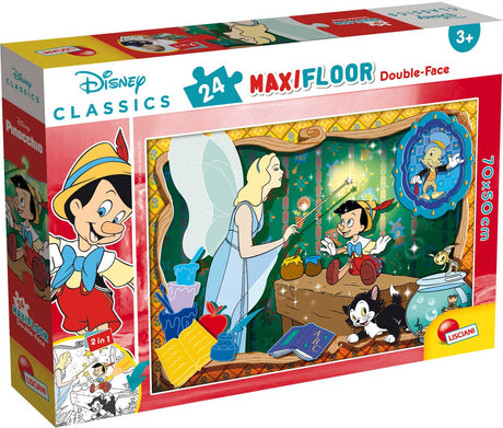 Lisciani Disney-Puzzle DF Maxi Floor 24 Disney-Klassiker – Pinocchio