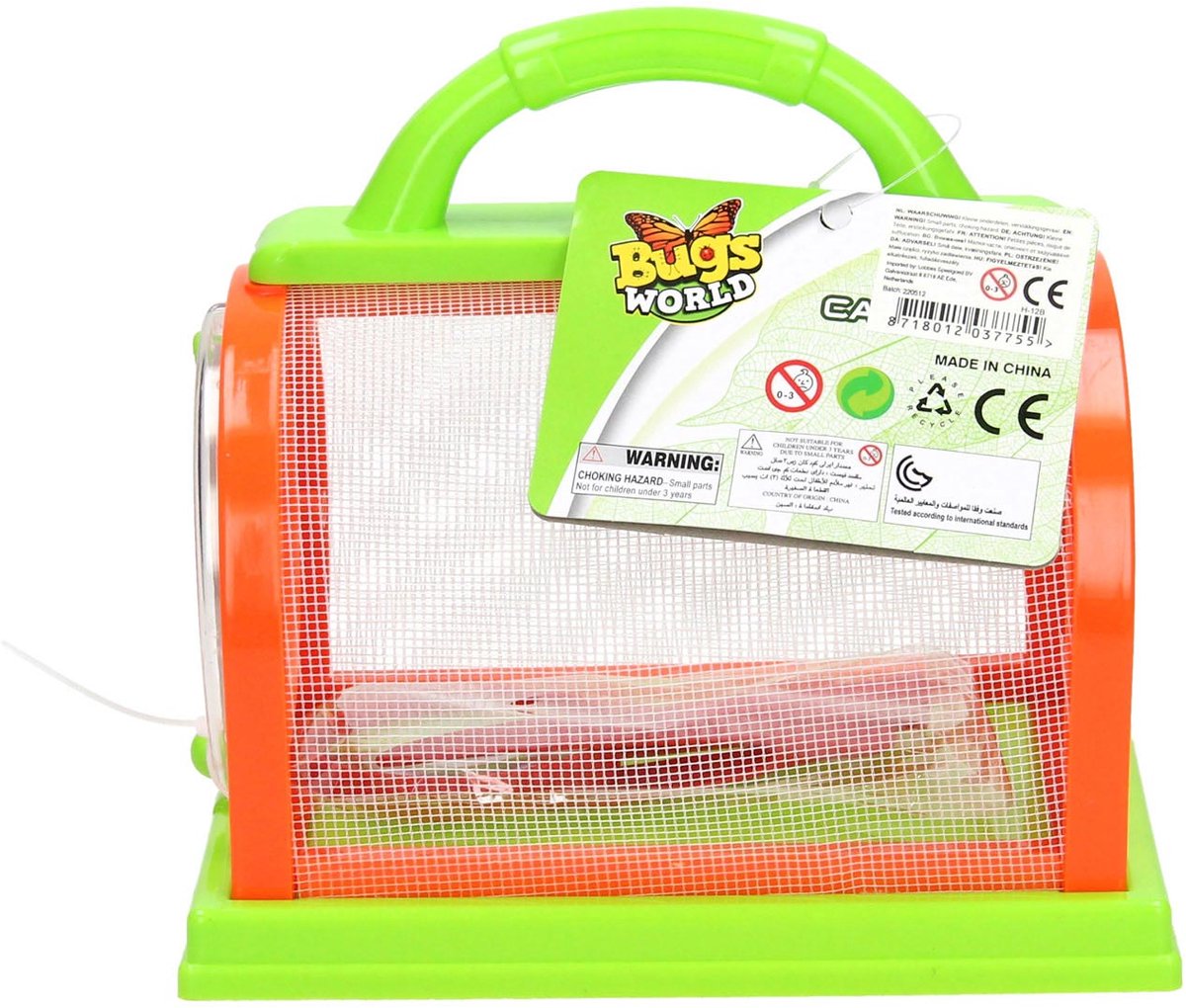 Insektenbeobachtungsbox gelbgrün, 3-tlg.