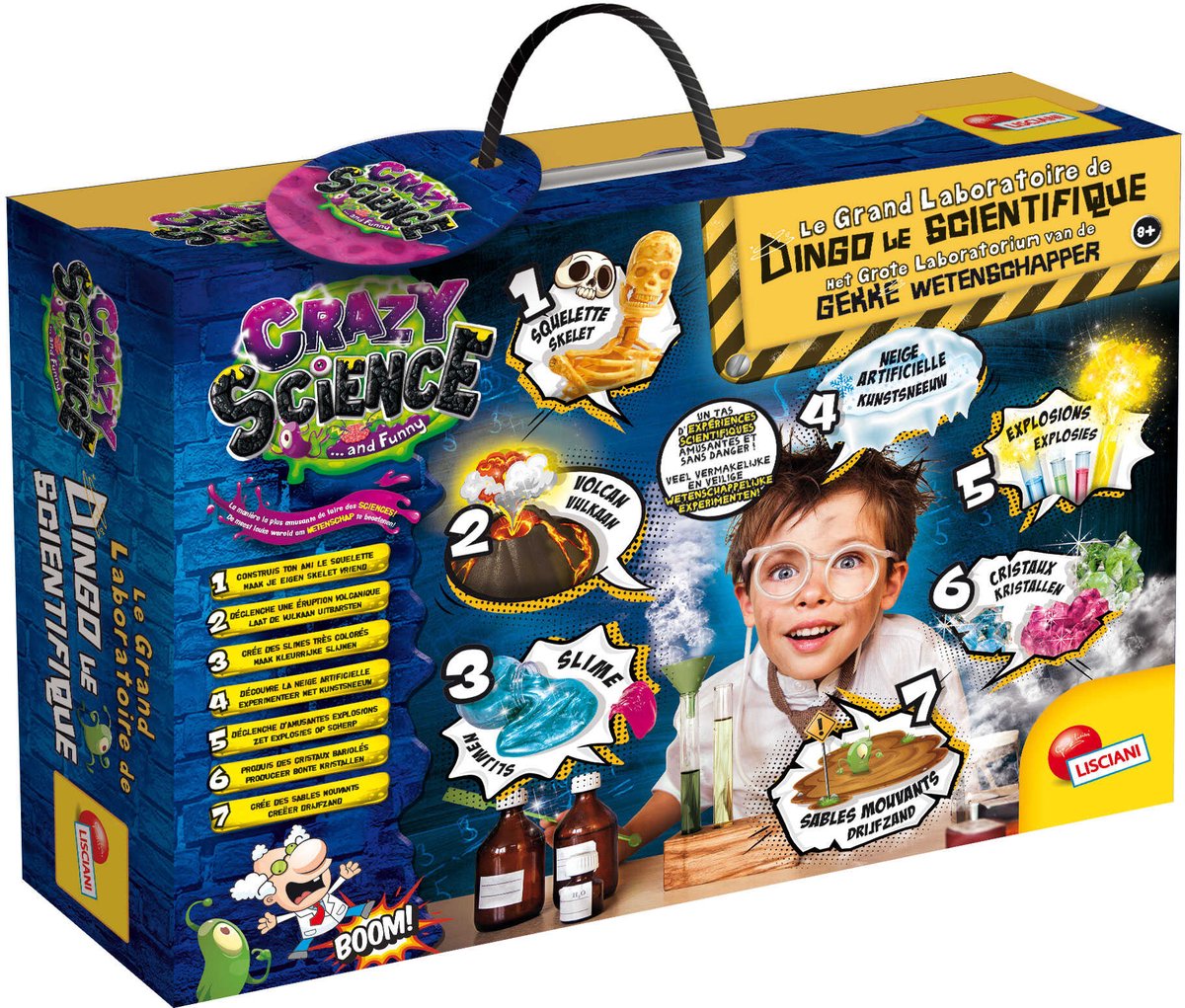 Lisciani Crazy Science Le Grand Laboratory de Dingo Le Scientifique - fr + nl !!