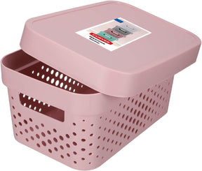 Durchbrochener Curver-Behälter mit Infinity-Deckel, 4,5 l, Rosa