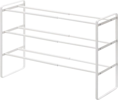 Yamazaki Schuhregal ausziehbar – Gestell – 3 Ebenen – Weiß