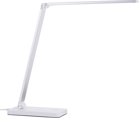 Brilliant Florence – Schreibtischlampe – LED 5 W – 2700 K-6500 K – CCT – 3-stufig dimmbar – kabellose Ladefunktion – USB – Weiß