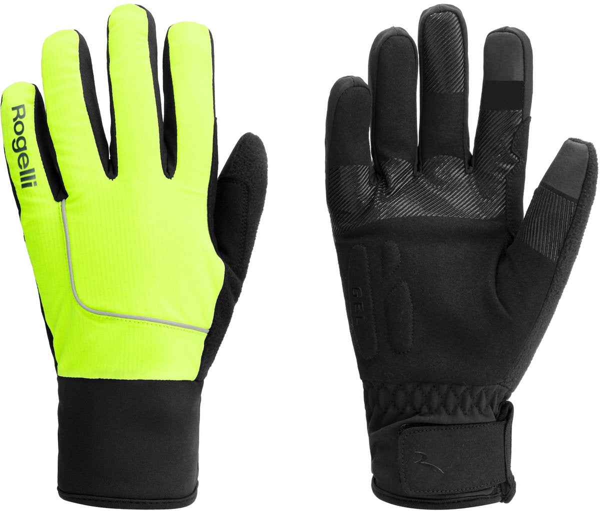 Rogelli essential heren fietshandschoenen - winter - waterproof - fluor