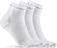 Craft Radsocken Sommer Unisex Weiß – Core Dry Mid Socke 3er-Pack Weiß-34 36