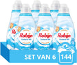 Robijn - vloeibaar wasmiddel - klein krachtig - stralend wit - 6 flessen - 144 wasbeurten