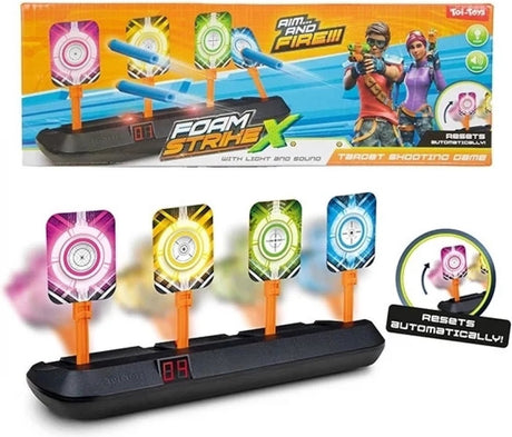 Toi-toys Foam Strike x Target-Schießspiel – Punkte erzielen – mit Soundeffekten – funktioniert für alle Schaumpistolen
