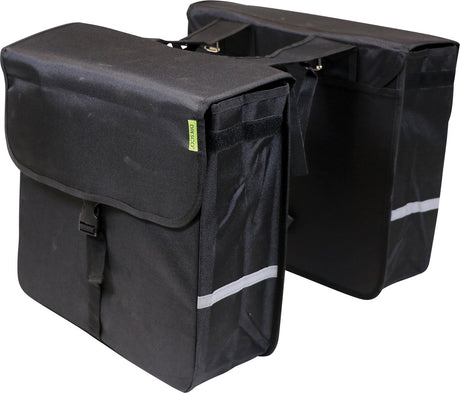DRESCO Luxury Shopper Doppelfahrradbeutel 40 Liter Nylon Schwarz