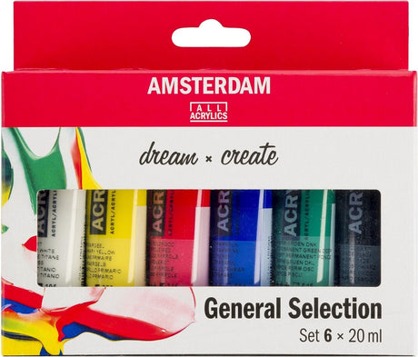 Bruynzeel Amsterdam Acrylfarben-Standardset, 6-tlg.