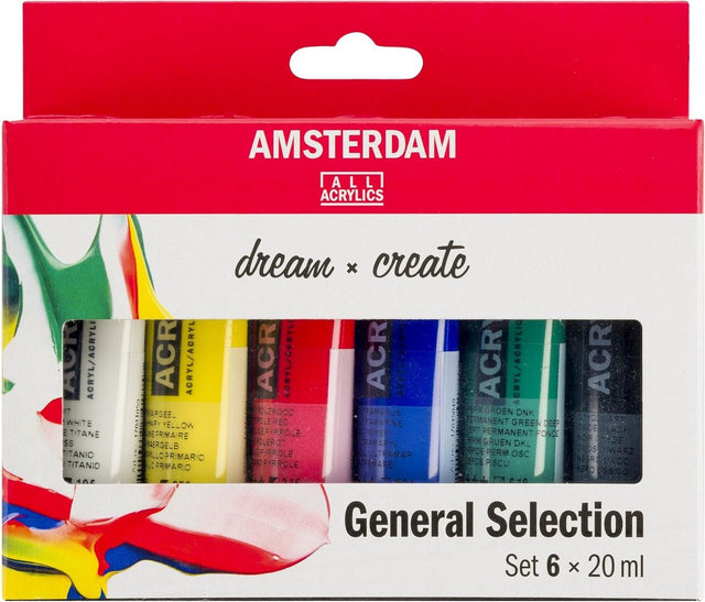 Bruynzeel Amsterdam Acrylfarben-Standardset, 6-tlg.