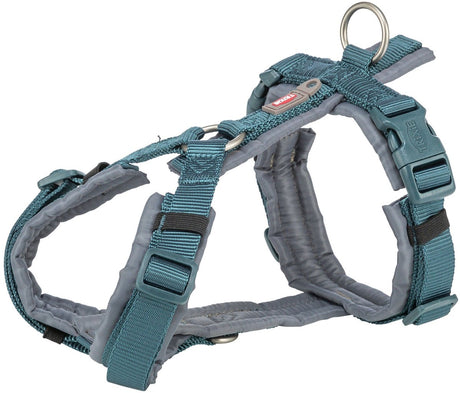 Trixie Hundegeschirr - Premium Trekking Petrolblau - verstellbar 32-38x1,3 cm