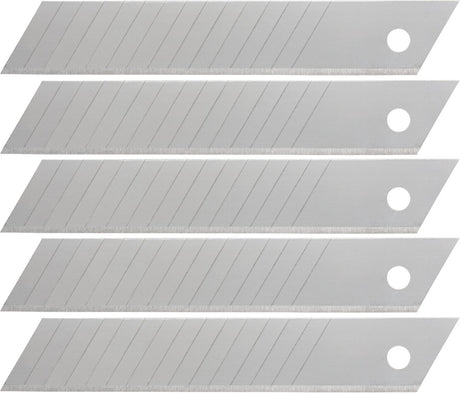 Wolfcraft – 5 Abbrechmesser 18 mm – Ersatzklingen – 15 Segmente – 4182000