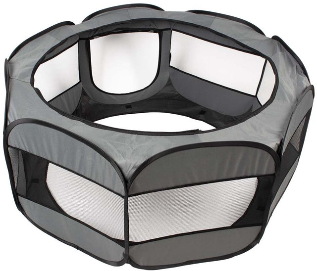 Duvo plus – faltbarer Laufstall – hellgrau – m – 85 x 35 x 45 cm – einfach aufzubauen