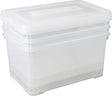 Curver Allibert praktische Aufbewahrungsbox – 3 x 50 Liter – 3er-Set – transparent