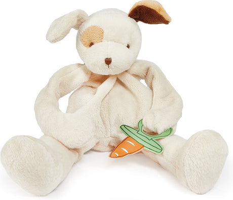 Bunnies by the Bay Schmusetuch mit Schnullerhalter für Hunde – Schnullertuch – extrem weich – Klettverschluss für Schnuller – maschinenwaschbar – 25 cm – Beige