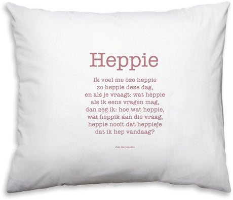 Plint poezie om te kussen - heppie, gedicht op kussensloop
