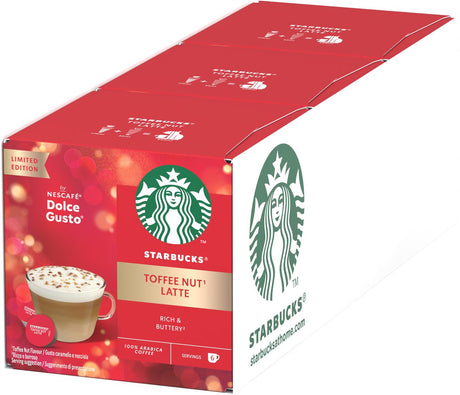 Starbucks by dolce gusto capsules toffee nut latte - 36 koffiecups voor 18 koppen koffie - limited edition
